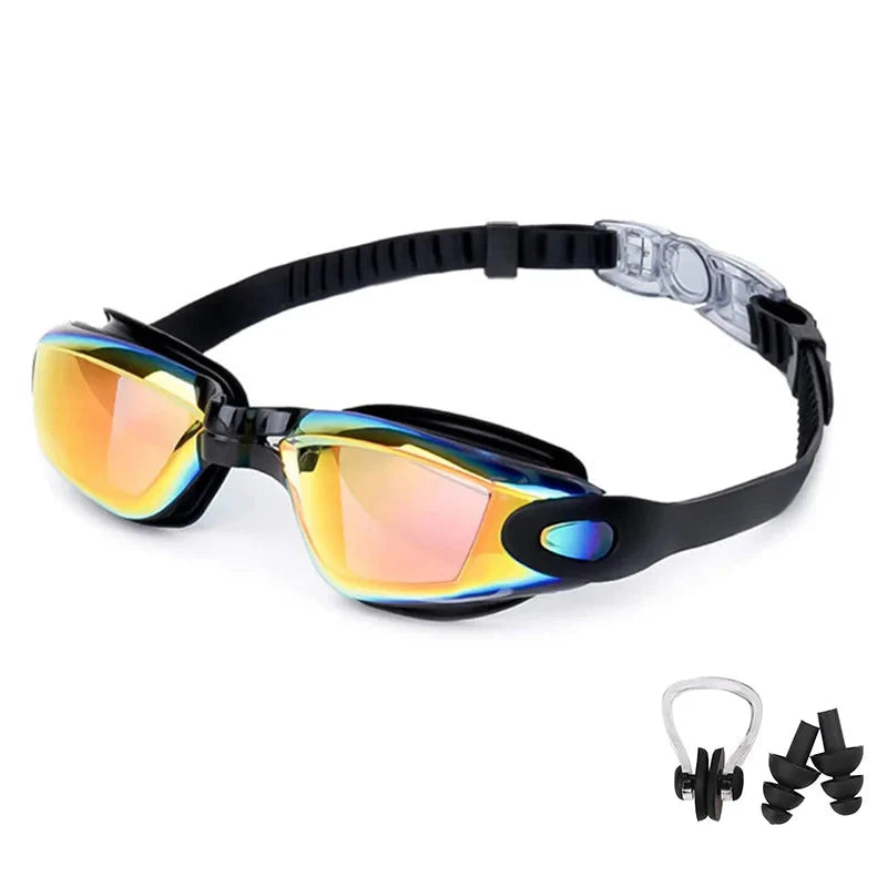 Swimming Goggles for Men & Women ā Anti-Fog UV Protection, Waterproof, Adjustable Silicone Swim Goggles for Adults & Kids