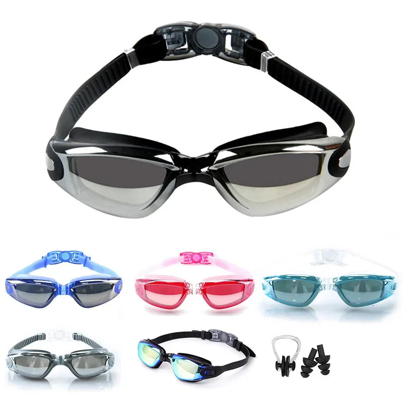 Swimming Goggles for Men & Women ā Anti-Fog UV Protection, Waterproof, Adjustable Silicone Swim Goggles for Adults & Kids