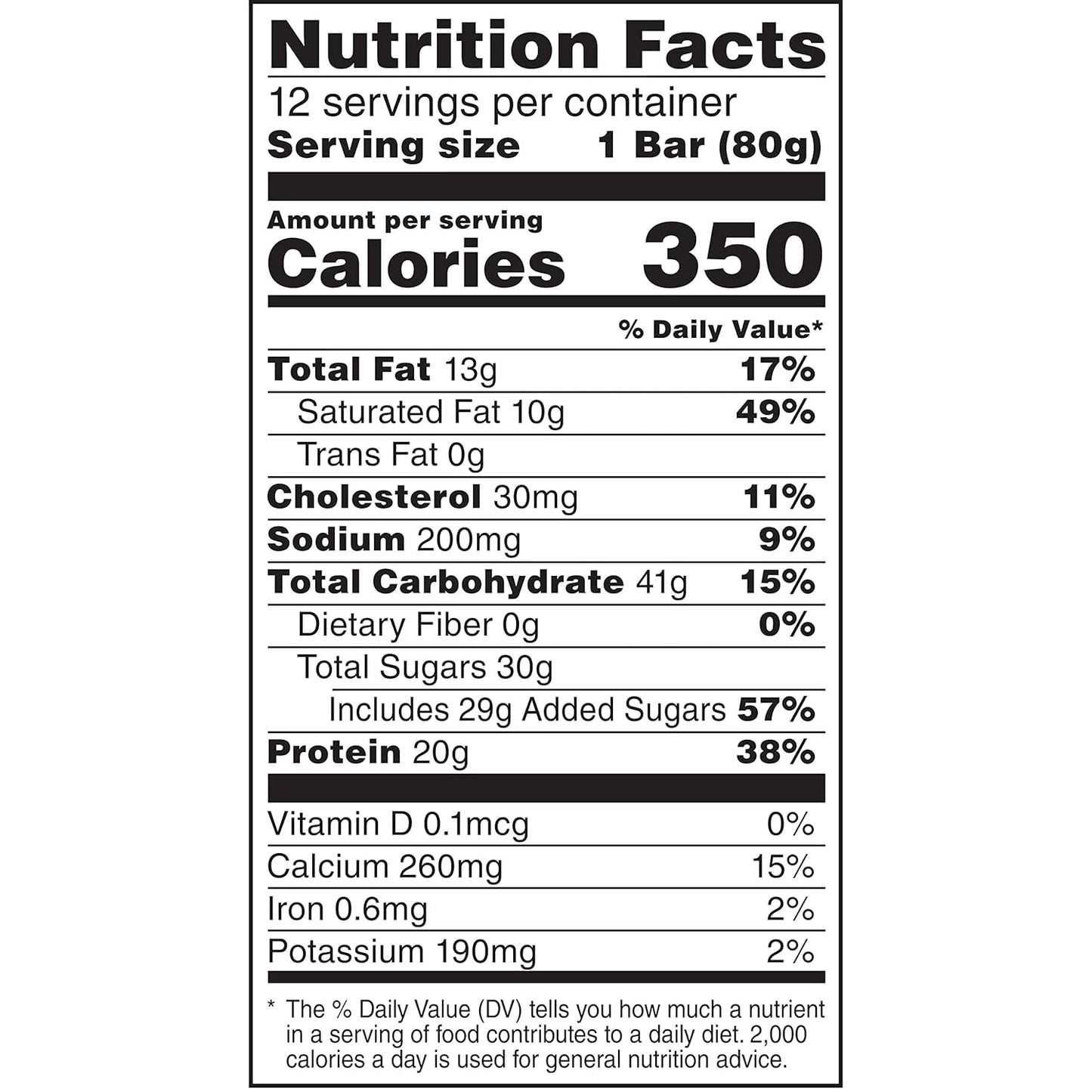 Whey Protein Bars, Cookies & Crème, 2.8 Oz Bars (Pack of 12, 20G of Protein per Bar)