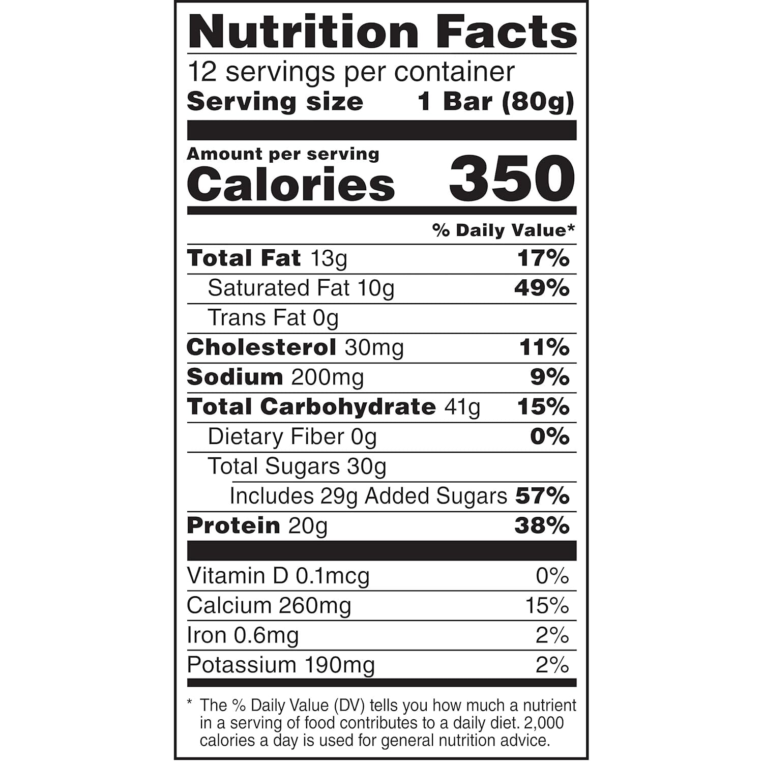 Whey Protein Bars, Cookies & Crème, 2.8 Oz Bars (Pack of 12, 20G of Protein per Bar)